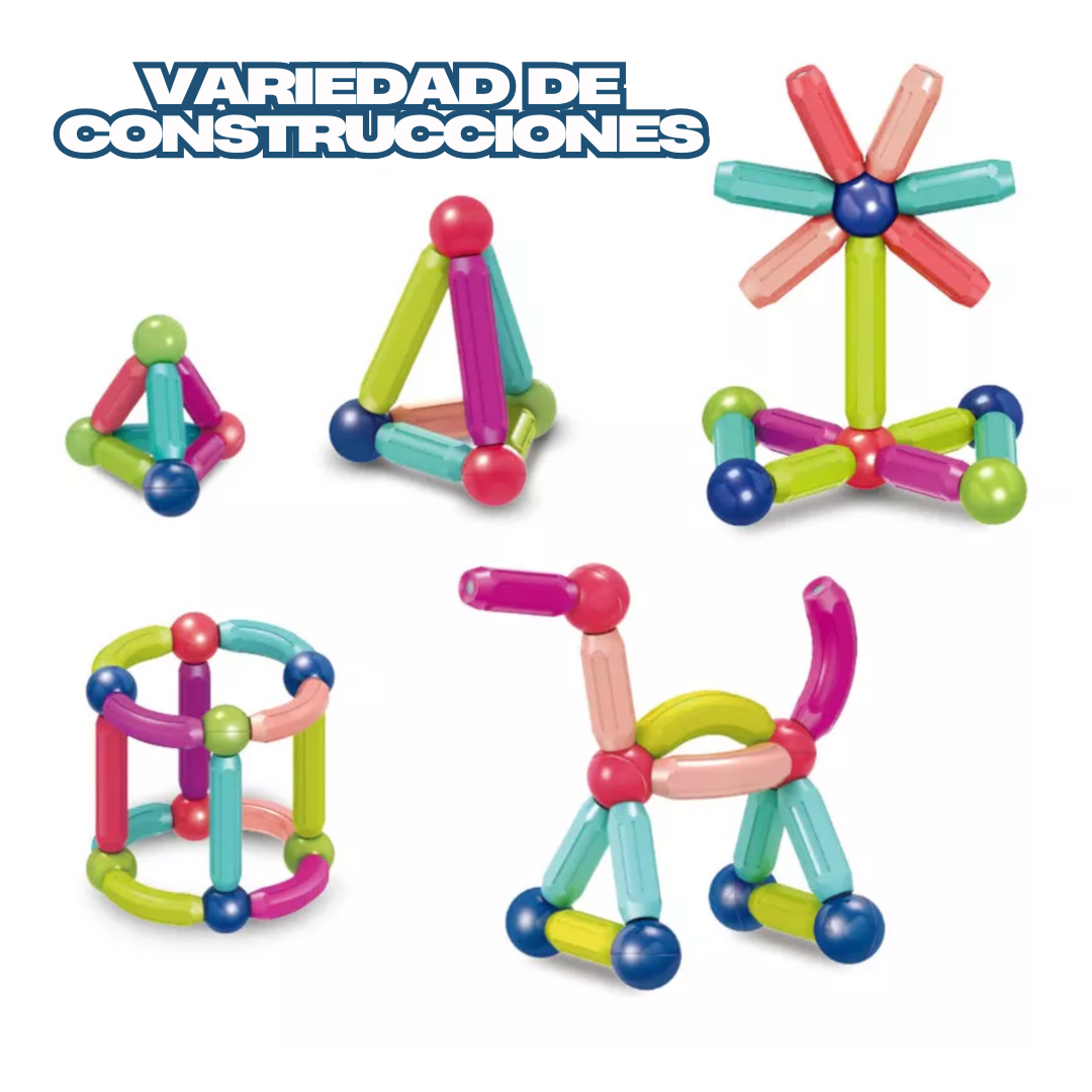 Juego de Varillas y esferas Magnéticas 42 pcs