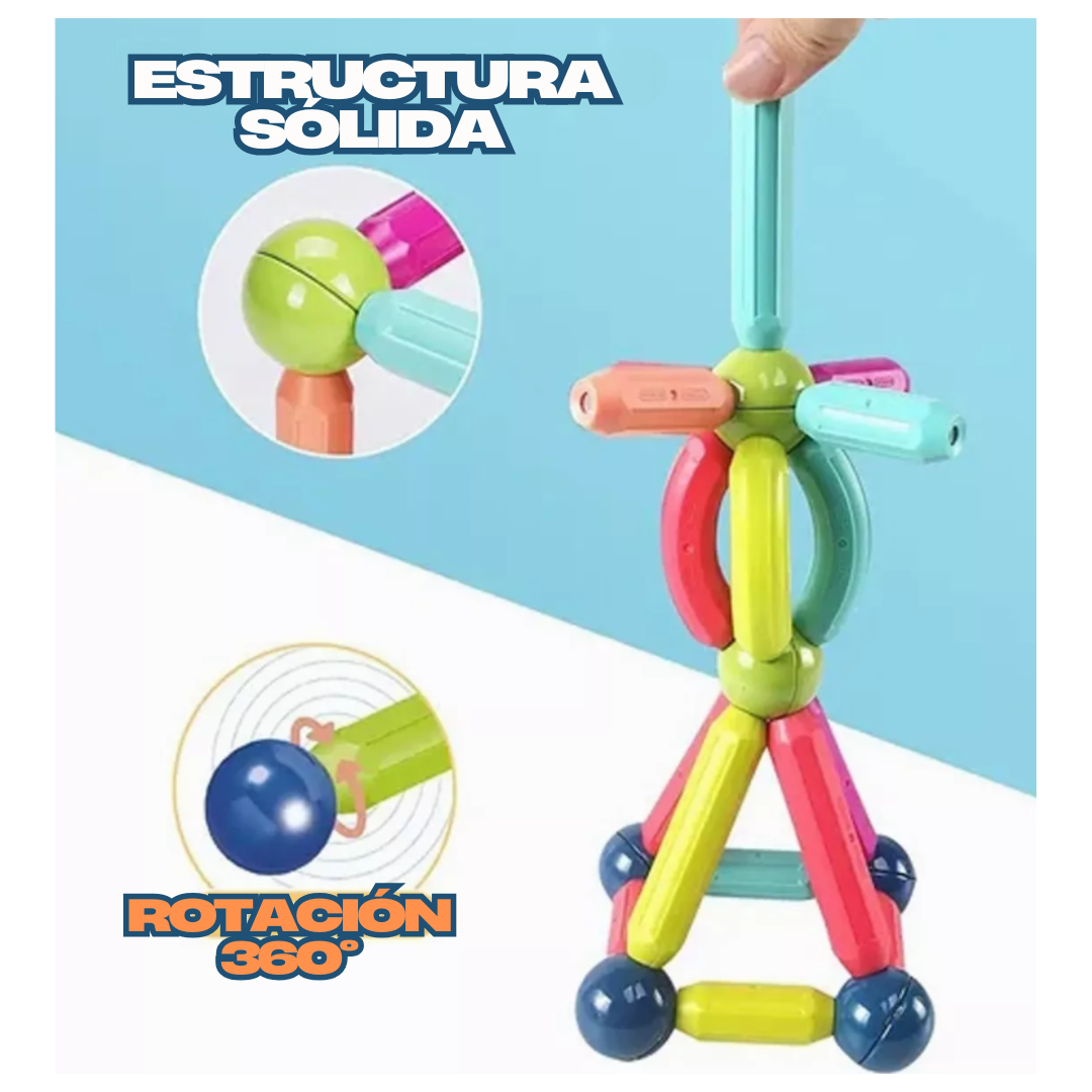 Juego de Varillas y esferas Magnéticas 42 pcs