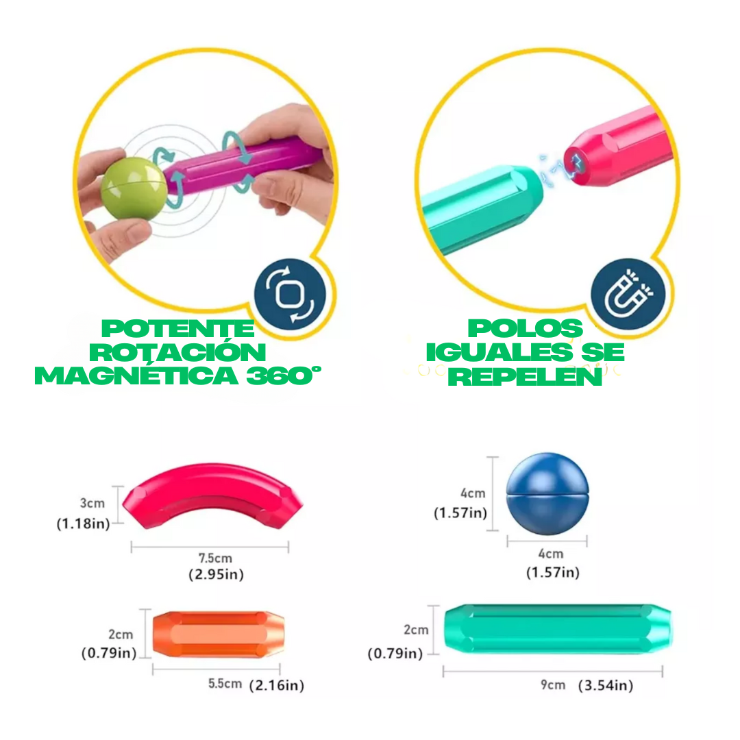 Juego de Varillas y esferas Magnéticas 42 pcs