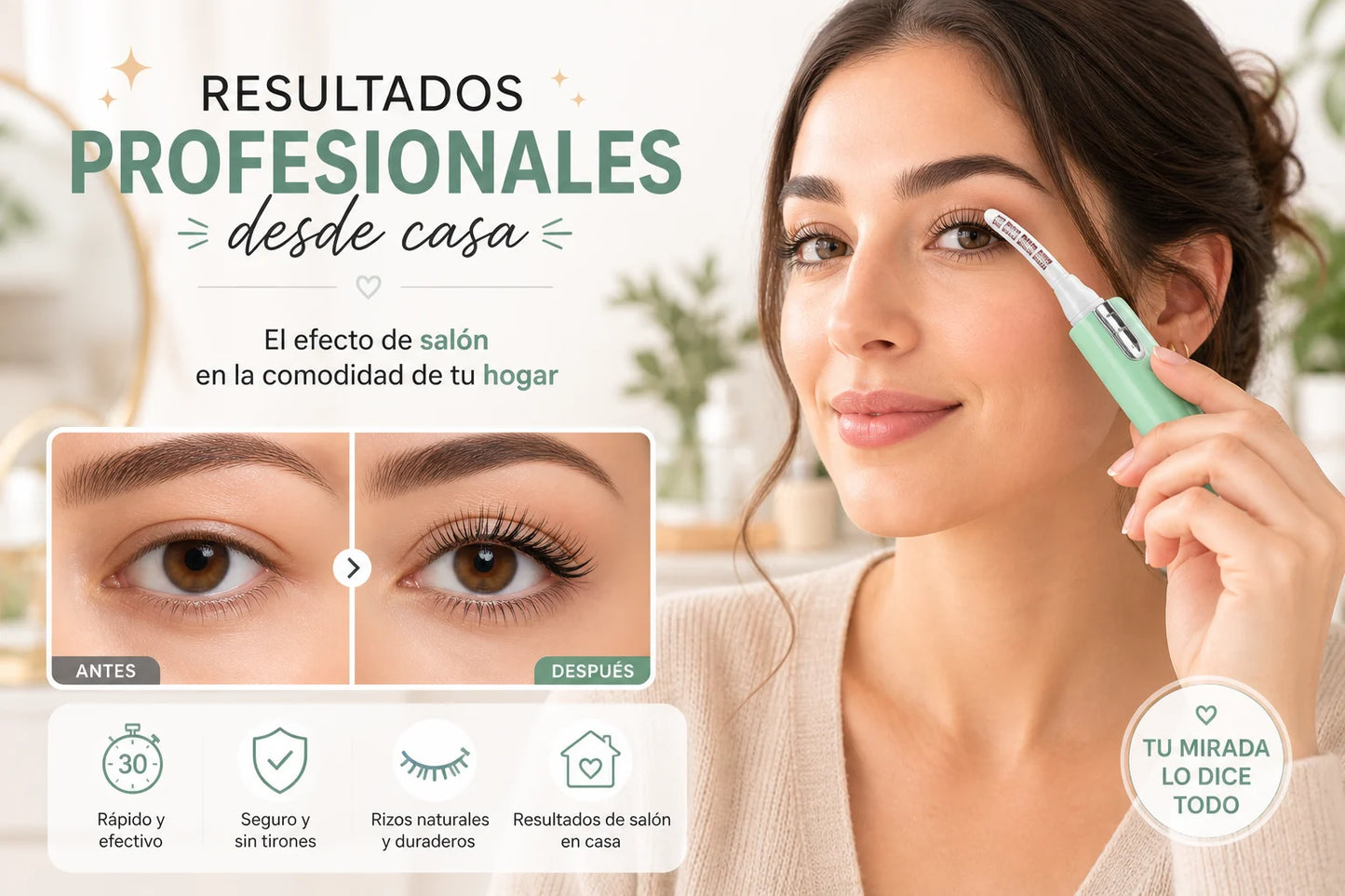 ✅Rizador de Pestañas Eléctrico