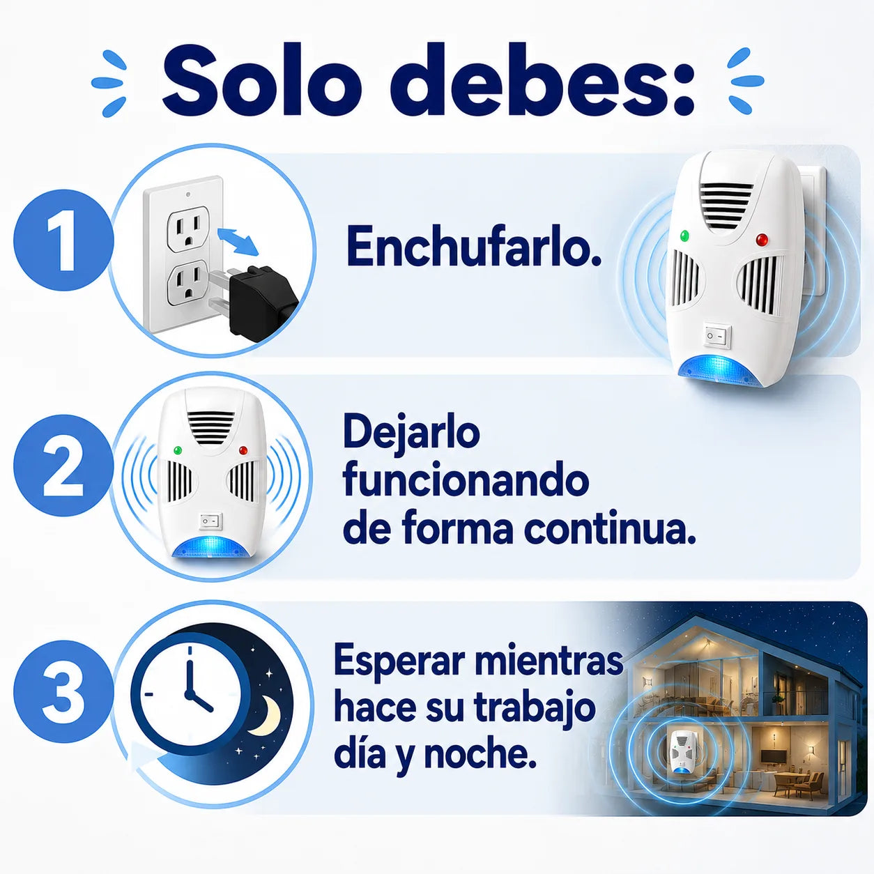 ⭐ULTRAREPEL™ Enchufa, protege y mantén las plagas lejos las 24 horas