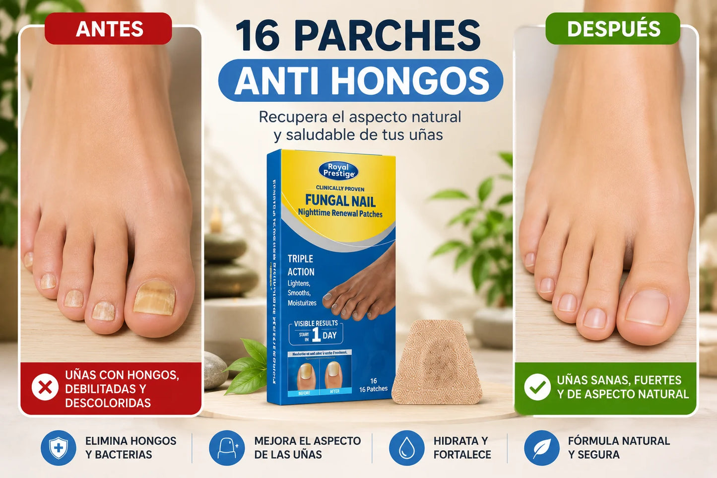 ❤️‍🩹16 Parches🩹 Anti Hongo✨