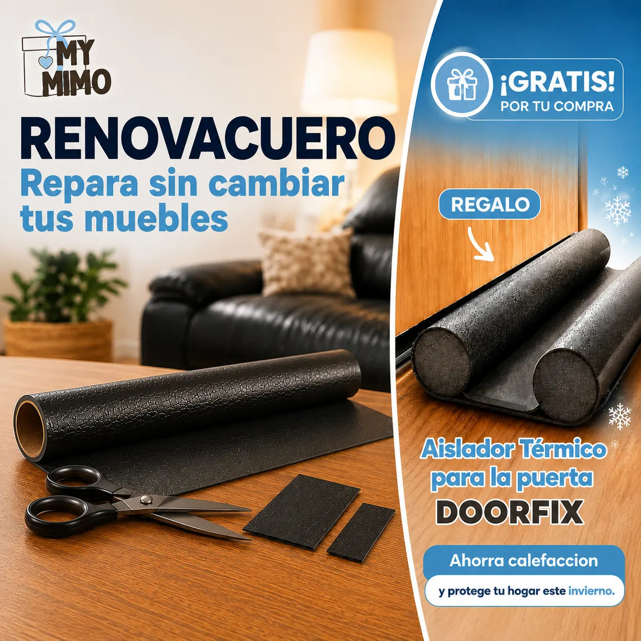 ⭐RenovaCuero - Repara sin cambiar tus muebles+❄️Aislador🔥
