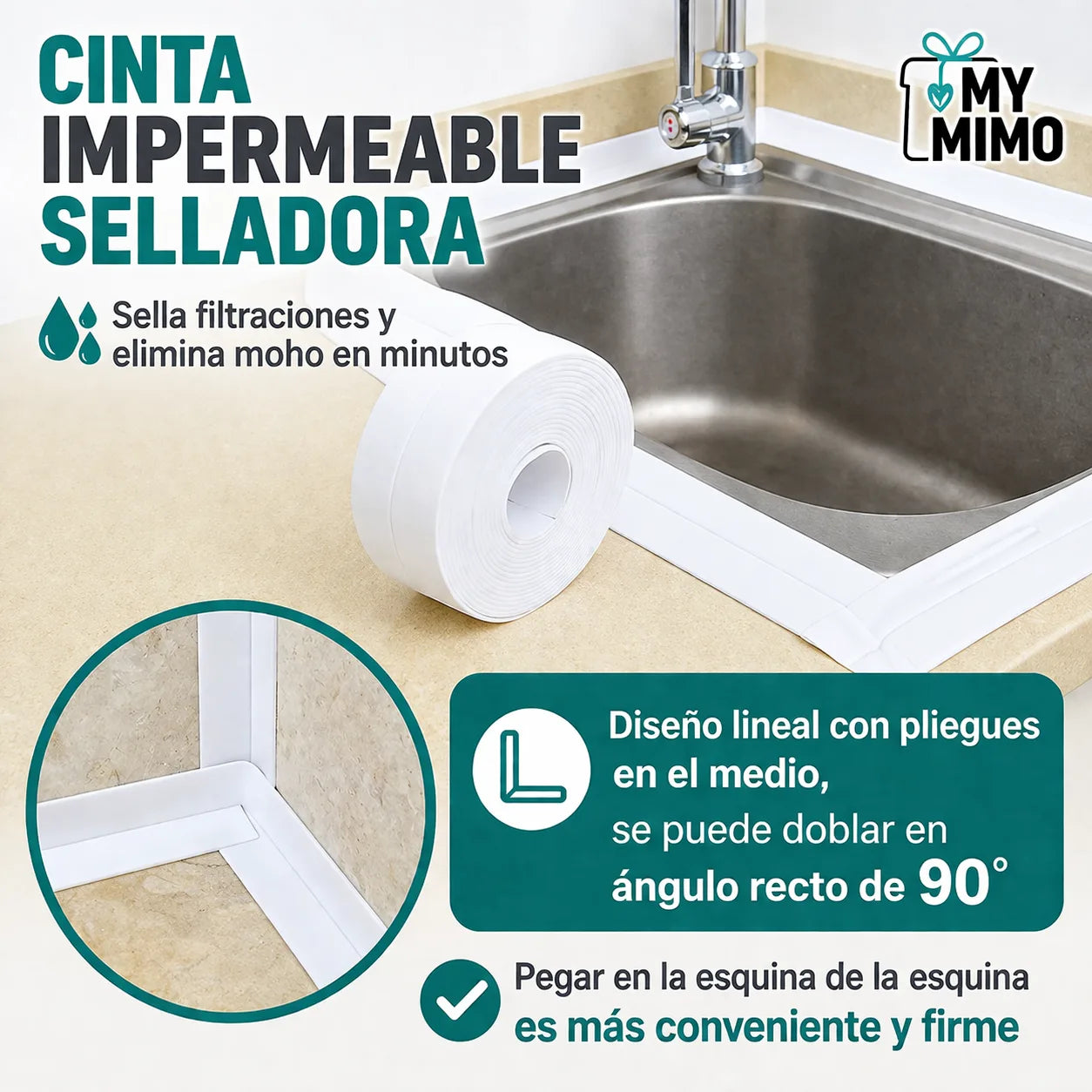 MEGA OFERTA CINTA IMPERMEABLE + ESPUMA DE LIMPIEZA PARA INODORO