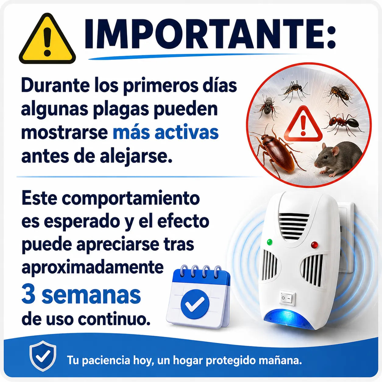 ⭐ULTRAREPEL™ Enchufa, protege y mantén las plagas lejos las 24 horas