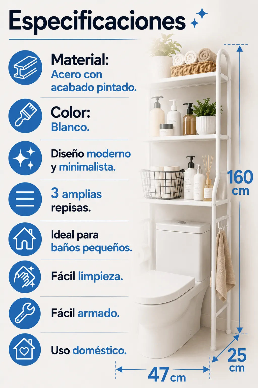 ✨SPACERACK™ El espacio que tu baño necesitaba✅