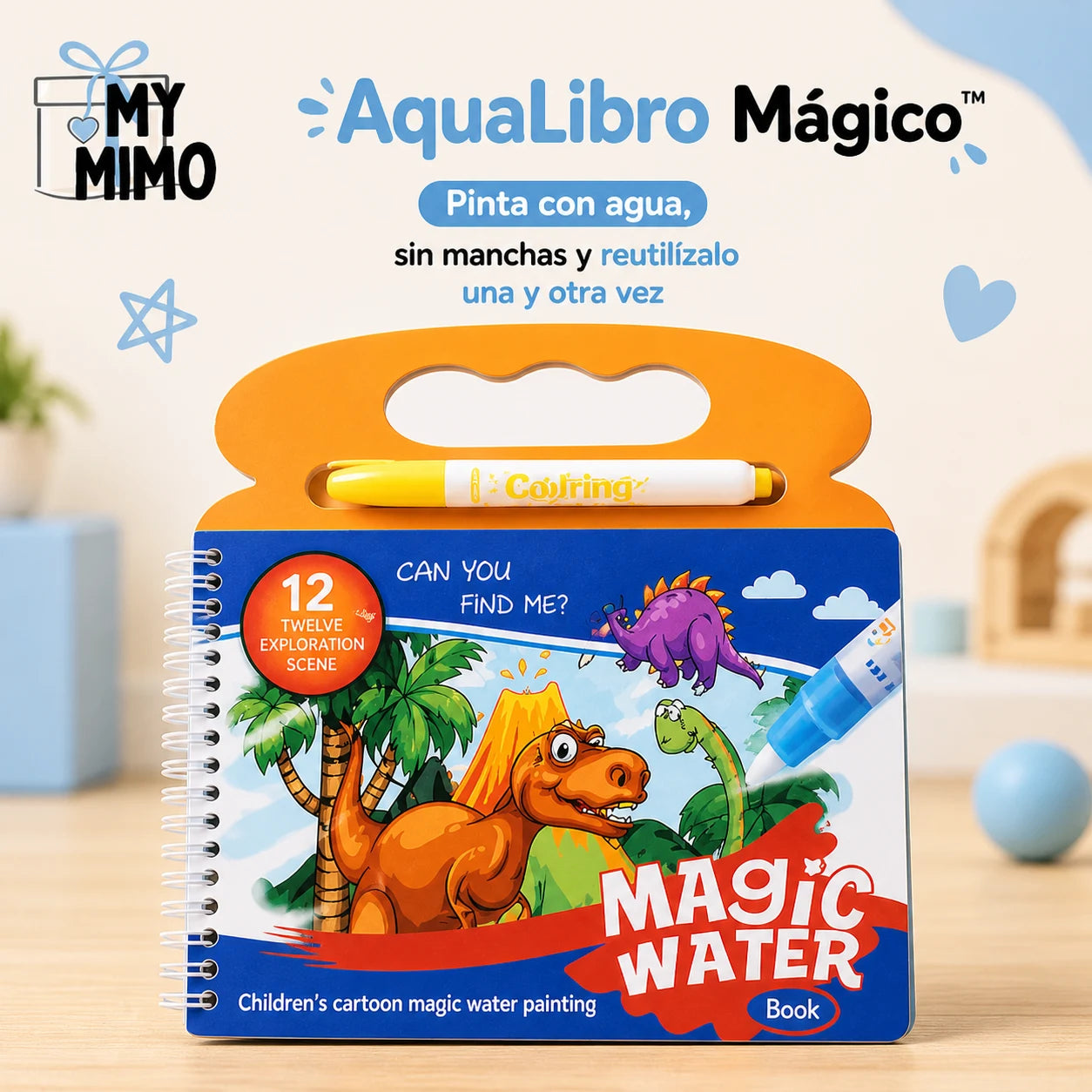 AQUALIBRO MÁGICO™ ✨Pinta con agua, sin manchas y reutilízalo una y otra vez