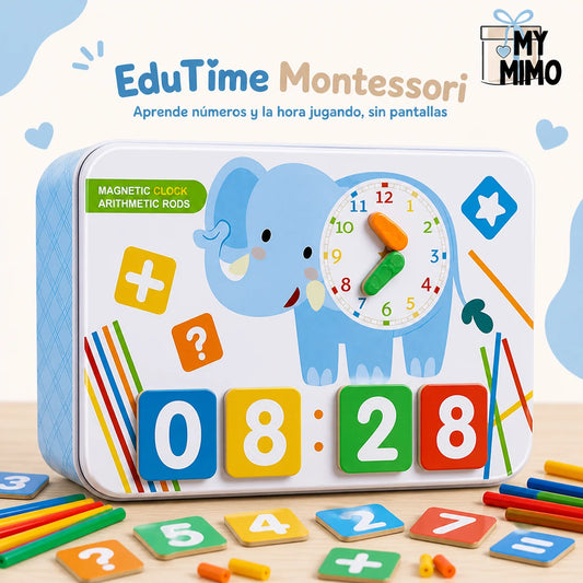 EDUTIME™ Montessori  ✨Aprende números y la hora jugando, sin pantallas