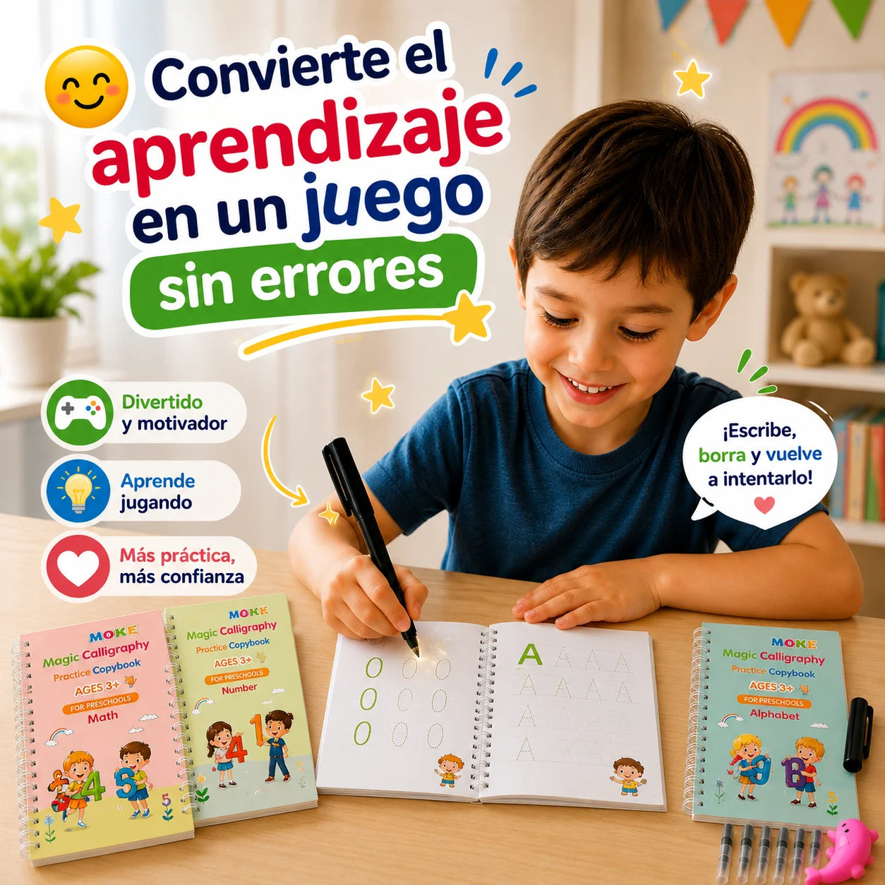 ESCRIBIX™ ✨Sistema de Escritura sin Frustración Reutilizable