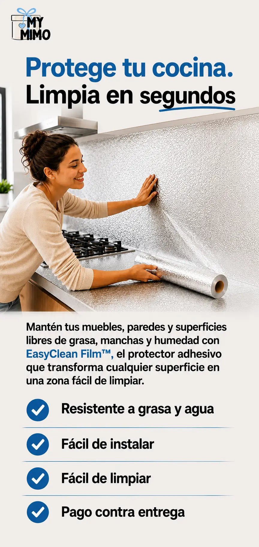 ✨EASYCLEAN FILM™ Protege tu cocina, limpia en segundos✅